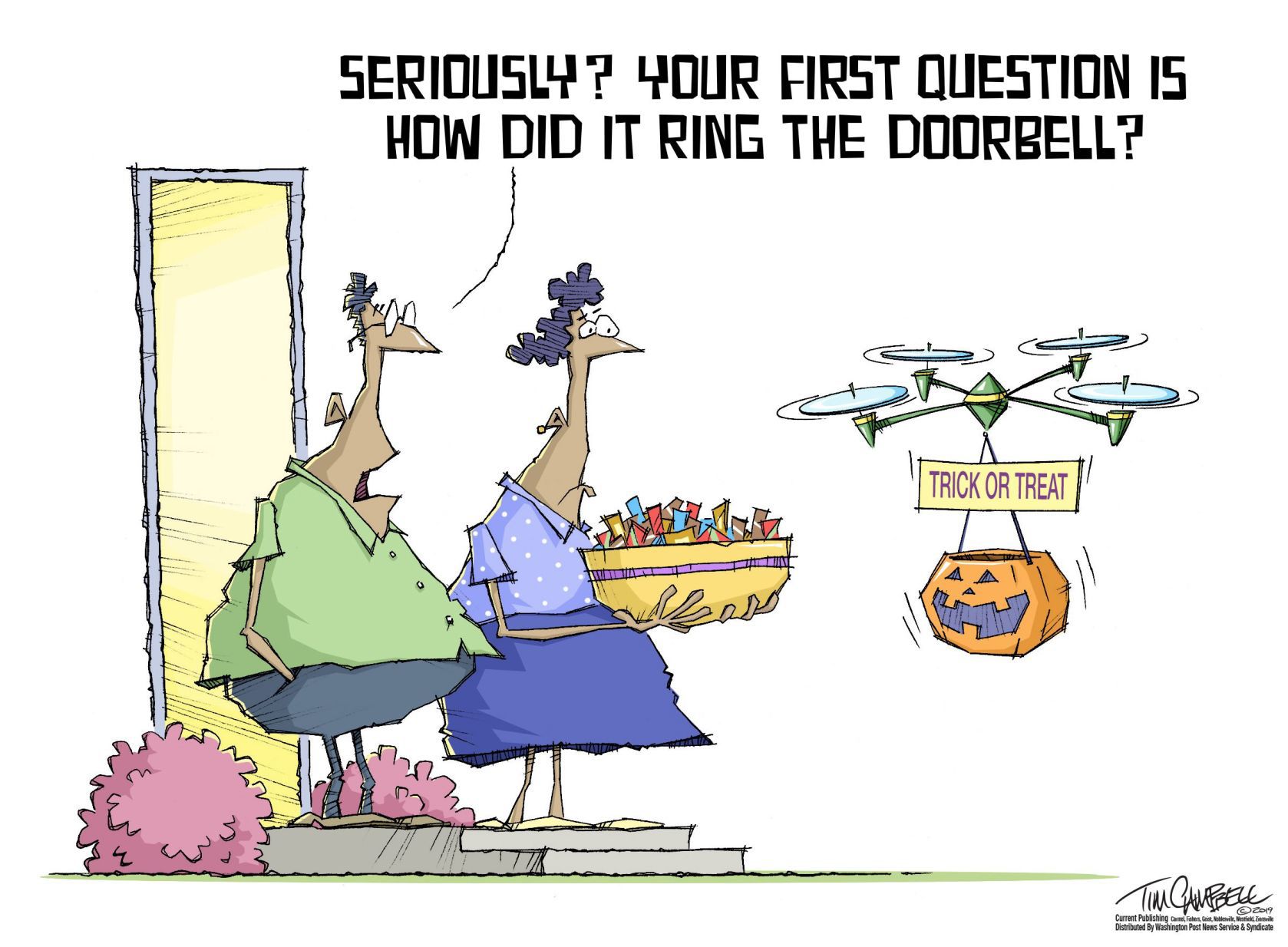 Tim Campbell cartoon
